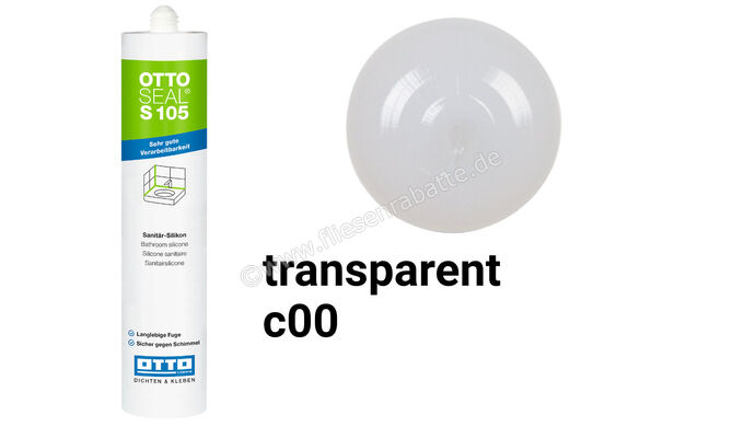 Otto Chemie OTTOSEAL S 105 Sanitär-Silikon 310 ml Kartusche Transparent S10504C00 | 418639