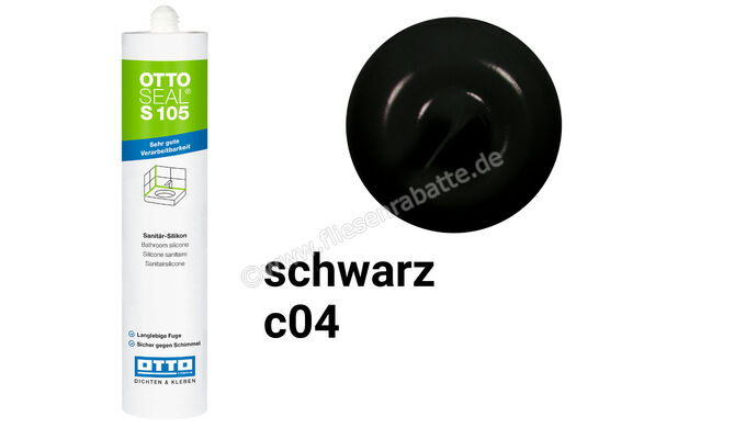 Otto Chemie OTTOSEAL S 105 Sanitär-Silikon 310 ml Kartusche Schwarz S10504C04 | 418648