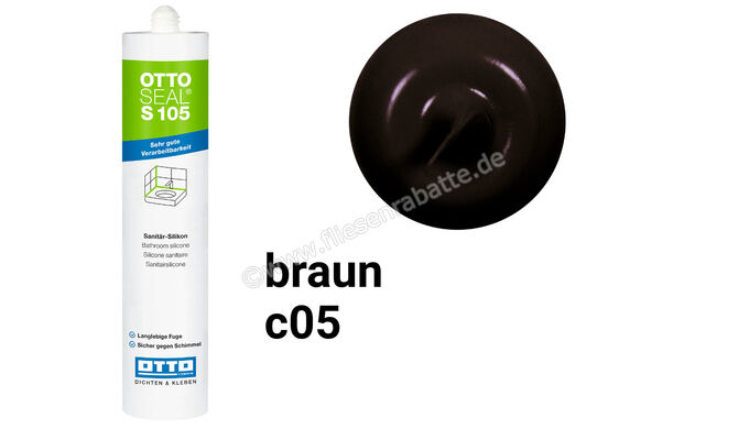 Otto Chemie OTTOSEAL S 105 Sanitär-Silikon 310 ml Kartusche Braun S10504C05 | 418651