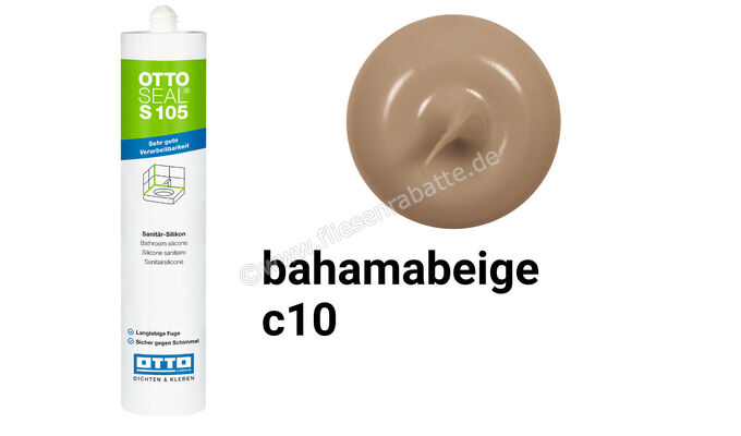 Otto Chemie OTTOSEAL S 105 Sanitär-Silikon 310 ml Kartusche Bahamabeige S10504C10 | 418660