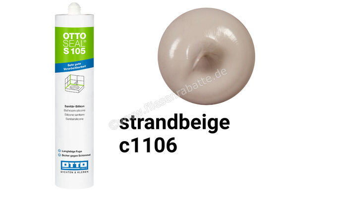 Otto Chemie OTTOSEAL S 105 Sanitär-Silikon 310 ml Kartusche Strandbeige S10504C1106 | 418666