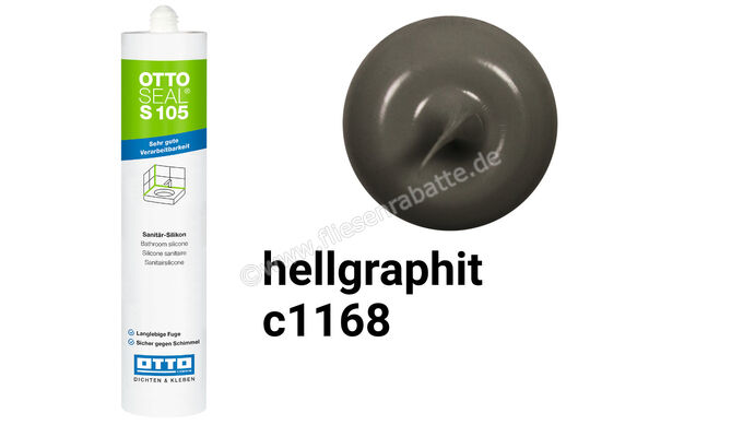 Otto Chemie OTTOSEAL S 105 Sanitär-Silikon 310 ml Kartusche Hellgraphit S10504C1168 | 418669