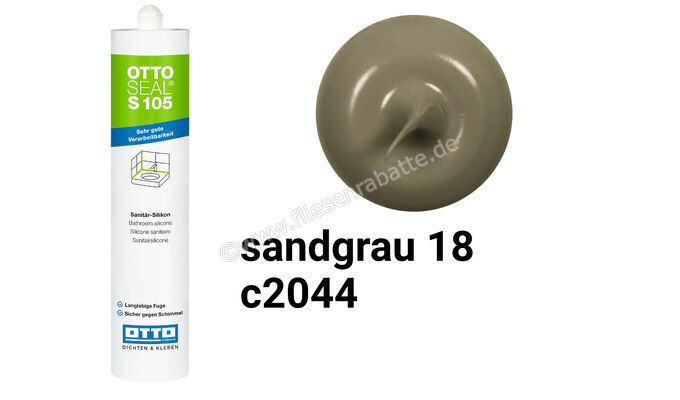 Otto Chemie OTTOSEAL S 105 Sanitär-Silikon 310 ml Kartusche Sandgrau 18 S10504C2044 | 418681