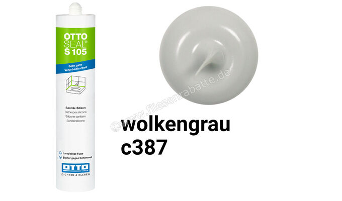 Otto Chemie OTTOSEAL S 105 Sanitär-Silikon 310 ml Kartusche Wolkengrau S10504C387 | 418687