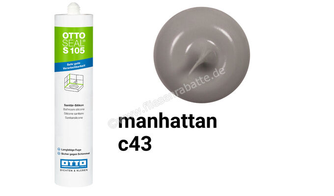 Otto Chemie OTTOSEAL S 105 Sanitär-Silikon 310 ml Kartusche Manhattan S10504C43 | 418690