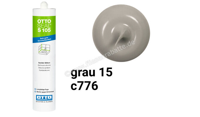 Otto Chemie OTTOSEAL S 105 Sanitär-Silikon 310 ml Kartusche Grau 15 S10504C776 | 418723