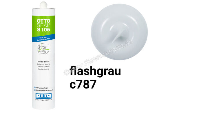 Otto Chemie OTTOSEAL S 105 Sanitär-Silikon 310 ml Kartusche Flashgrau S10504C787 | 418729