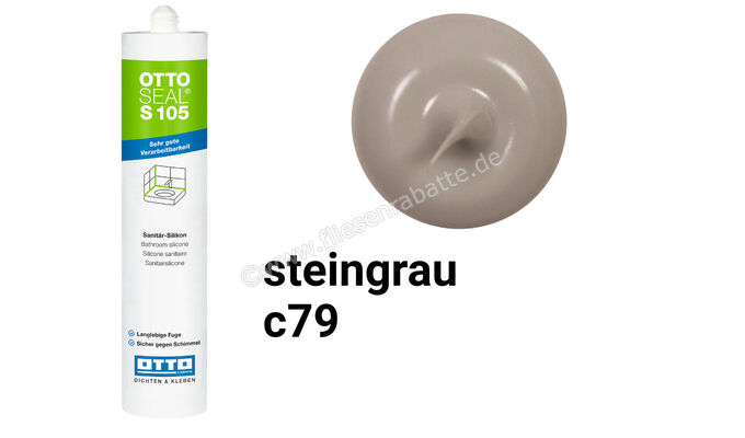 Otto Chemie OTTOSEAL S 105 Sanitär-Silikon 310 ml Kartusche Steingrau S10504C79 | 418732