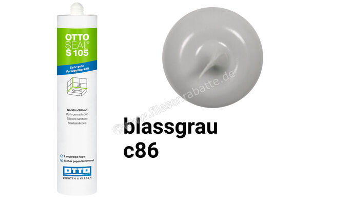 Otto Chemie OTTOSEAL S 105 Sanitär-Silikon 310 ml Kartusche Blassgrau S10504C86 | 418738