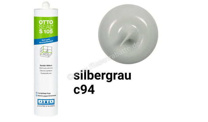 Otto Chemie OTTOSEAL S 105 Sanitär-Silikon 310 ml Kartusche Silbergrau S10504C94 | 418744