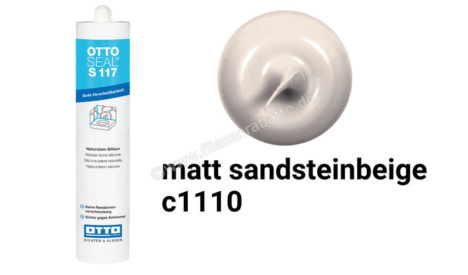 Otto Chemie OTTOSEAL S 117 Naturstein-Silikon 310 ml Kartusche Sandsteinbeige S11704C1110 | 418774