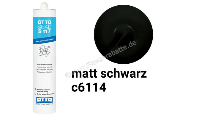 Otto Chemie OTTOSEAL S 117 Naturstein-Silikon 310 ml Kartusche Matt Schwarz S11704C6114 | 418798