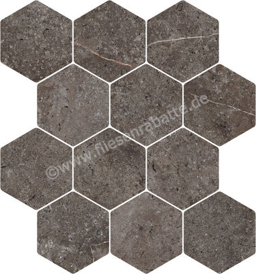 Novabell Landstone Carbon 30x34 cm Dekor Esagona Circle Matt Strukturiert Naturale LST227N | 422059