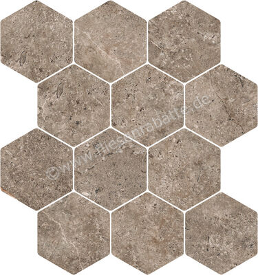 Novabell Landstone Earth 30x34 cm Dekor Esagona Circle Matt Strukturiert Naturale LST667N | 422092