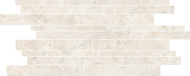 Novabell Landstone Raw White 30x60 cm Mosaik Mattoncino Matt Strukturiert Naturale LST884N | 422098