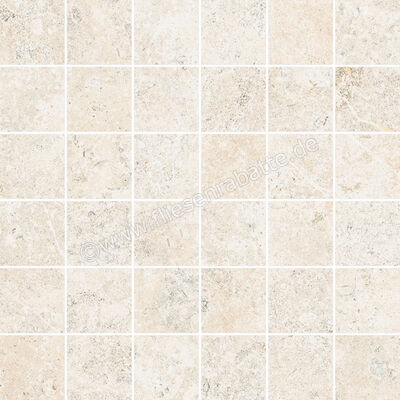  NovaBell Landstone Raw White 30x30 cm Mosaik 5x5 Matt Strukturiert Naturale LST885N | 422101