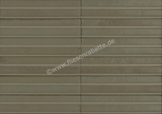 Marazzi Lume Greige 6x24 cm Dekor 3D Rake Glänzend Strukturiert Lux MP9J | 424918