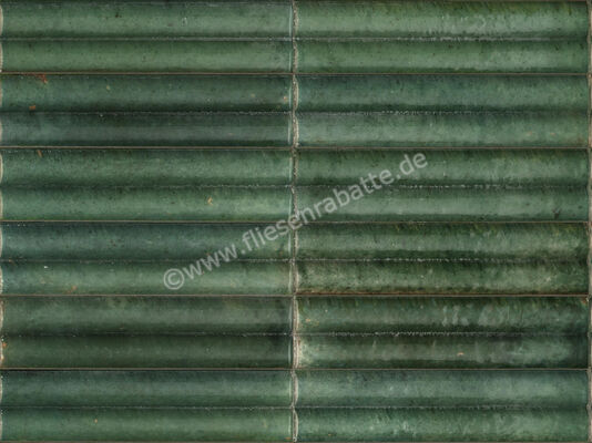 Marazzi Lume Green 6x24 cm Dekor 3D Swing Glänzend Strukturiert Lux MP92 | 424939