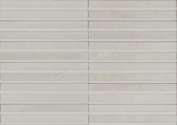 Marazzi Lume White 6x24 cm Dekor 3D Rake Glänzend Strukturiert Lux MP9E | 424954