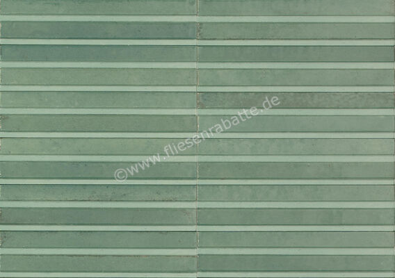 Marazzi Lume Turquoise 6x24 cm Dekor 3D Rake Glänzend Strukturiert Lux MP9C | 424963