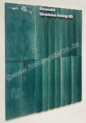 Marazzi Lume Emerald 6x24 cm Dekor 3D Swing Glänzend Strukturiert Lux MP9A | 425140