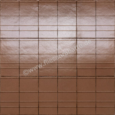 Marazzi Terramater Cotto 18.6x37.5 cm Wandfliese Struttura 3D Ritmo Glänzend Strukturiert Lux MPMD | 425410