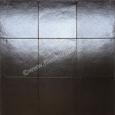 Marazzi Terramater Carbone 37.5x37.5 cm Bodenfliese / Wandfliese Glänzend Strukturiert Lux MPMH | 425422