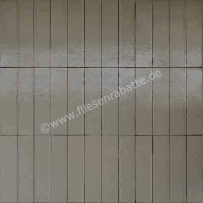 Marazzi Terramater Muschio 9.1x37.5 cm Bodenfliese / Wandfliese Glänzend Strukturiert Lux MPLK | 425494