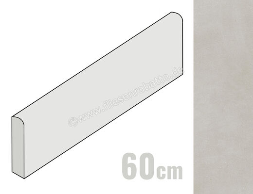 Marazzi Slow Cold Nebbia 7x60 cm Sockel Matt Eben Naturale MPJ3 | 425689