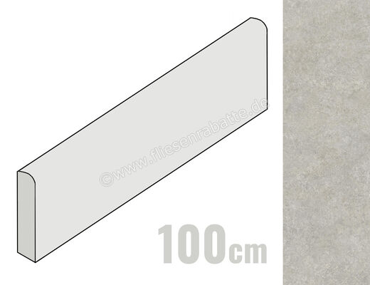 Marazzi Room Grigio 7x100 cm Sockel Matt Eben Naturale MP7F | 425887