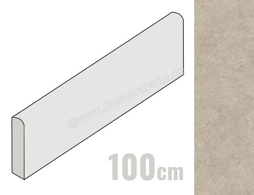 Marazzi Room Taupe 7x100 cm Sockel Matt Eben Naturale MP7H | 425893