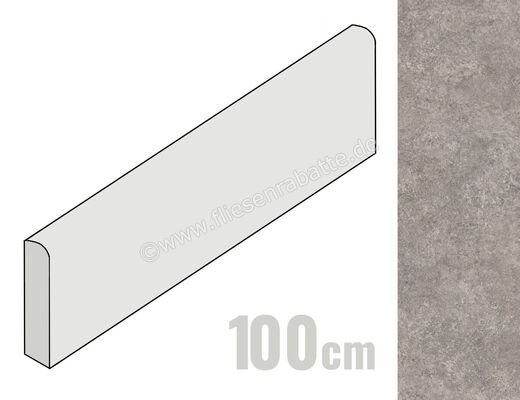 Marazzi Room Antracite 7x100 cm Sockel Matt Eben Naturale MP7J | 425896