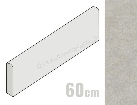 Marazzi Room Grigio 7x60 cm Sockel Matt Eben Naturale MP7U | 425911