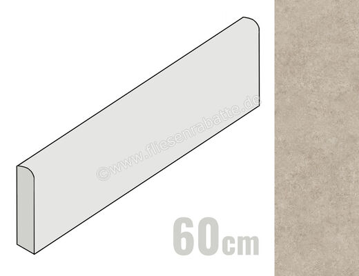 Marazzi Room Taupe 7x60 cm Sockel Matt Eben Naturale MP7V | 425914