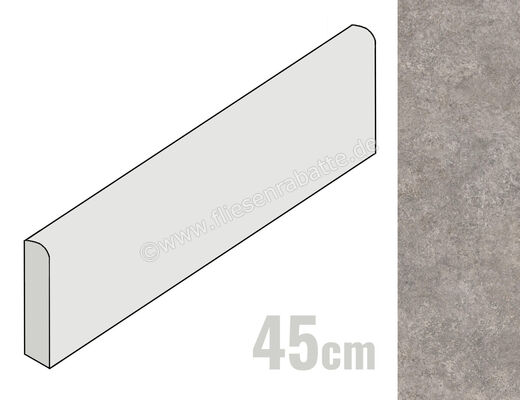 Marazzi Room Antracite 8x45 cm Sockel Matt Eben Naturale MP9Y | 425929