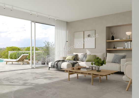 Imola Ceramica Azuma Rock Silver AG 120x120 cm Bodenfliese / Wandfliese Matt Eben Naturale A.RCK 120AG RM | 426634