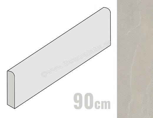  Imola Ceramica Azuma Rock Silver AG 6x90 cm Sockel Matt Eben Naturale A.RCK BT90AG (194370) | 427492