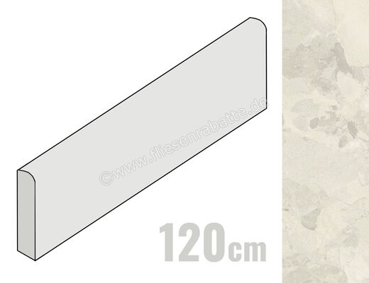 Imola Ceramica Crew Bitter Almond A 6x120 cm Sockel Matt Eben Naturale CR BIT BT120A | 428302