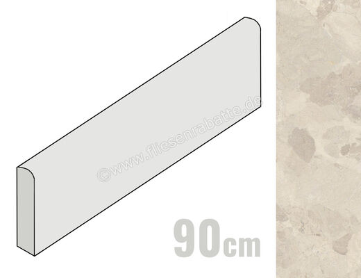  Imola Ceramica Crew Bitter Beige B 6x90 cm Sockel Matt Eben Naturale CR BIT BT90B (191125) | 428323