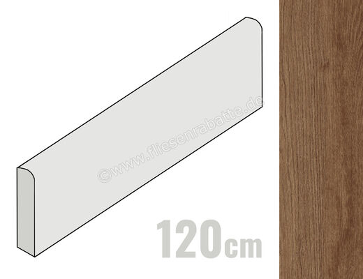 Imola Ceramica Crew Honey Hazelnut NO 6x120 cm Sockel Matt Eben Naturale CR HON BT120NO | 428560