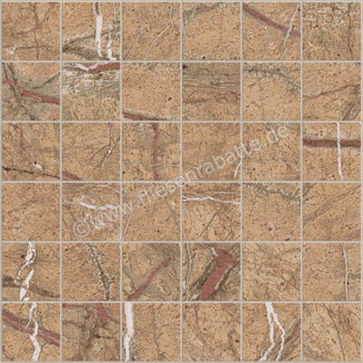 Imola Ceramica The Rock Forest Gold 30x30 cm Mosaik Matt Eben Naturale MK.FOGOLD6 30 | 429778