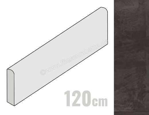 Imola Ceramica Tube Black N 6x120 cm Sockel Matt Eben Naturale TUBE BT120N | 431875