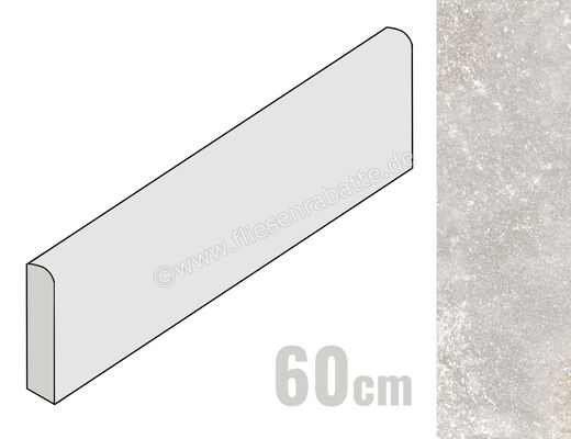  Imola Ceramica Brixstone Ice GH 6x60 cm Sockel Matt Strukturiert Naturale BRXT BT60GH | 433531