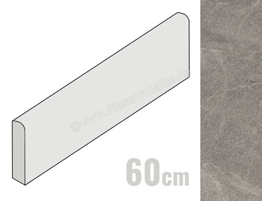  Imola Ceramica Blue Savoy Grey G 6x60 cm Sockel Matt Strukturiert Naturale BLSV BT60G (167533) | 433849