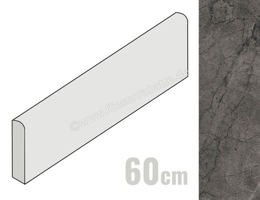  Imola Ceramica Blue Savoy Dark Grey DG 6x60 cm Sockel Matt Strukturiert Naturale BLSV BT60DG (167532) | 433852