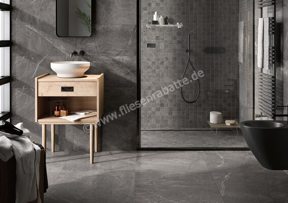 Imola Ceramica Blue Savoy Dark Grey DG 30x30 cm Mosaik Matt Strukturiert Naturale MK.BLSV 30DG | 434454