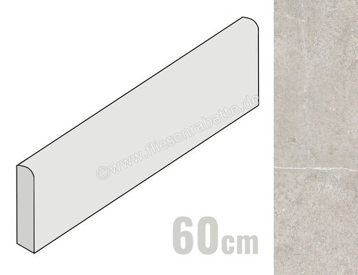  Imola Ceramica Stoncrete Camargue CG 6x60 cm Sockel Matt Strukturiert Naturale STCR BT60CG (172246) | 437721