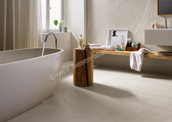  Imola Ceramica Lime-Rock White W 75x150 cm Bodenfliese / Wandfliese Matt Strukturiert Naturale LMRCK 150W RM | 438264