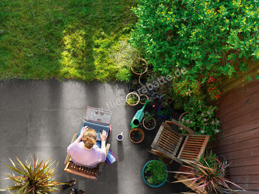  Imola Ceramica Stoncrete Outdoor Dark Grey DG 60x60x2 cm Terrassenplatte Bocciardato Matt Strukturiert Naturale STCR 60DG AS RM (175604) | 438330