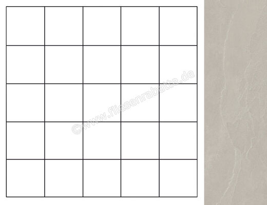  Imola Ceramica Azuma Rock Silver AG 30x30 cm Mosaik 5x5 Matt Eben Naturale MK.A.RCK 30AG (194388) | 439029